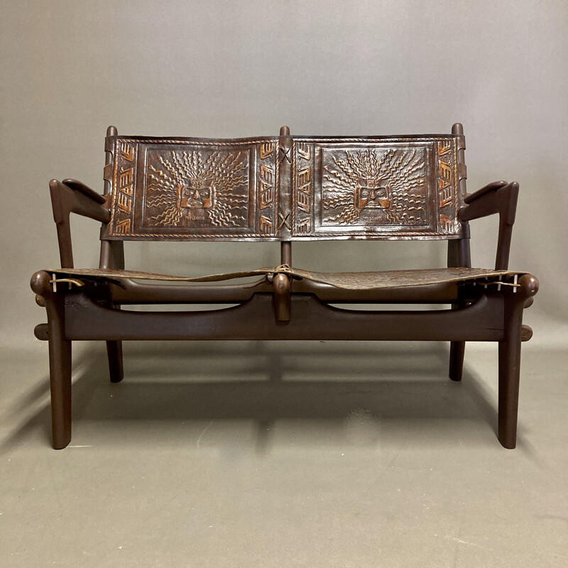 Vintage bench A.Pazmino ecuador 1960