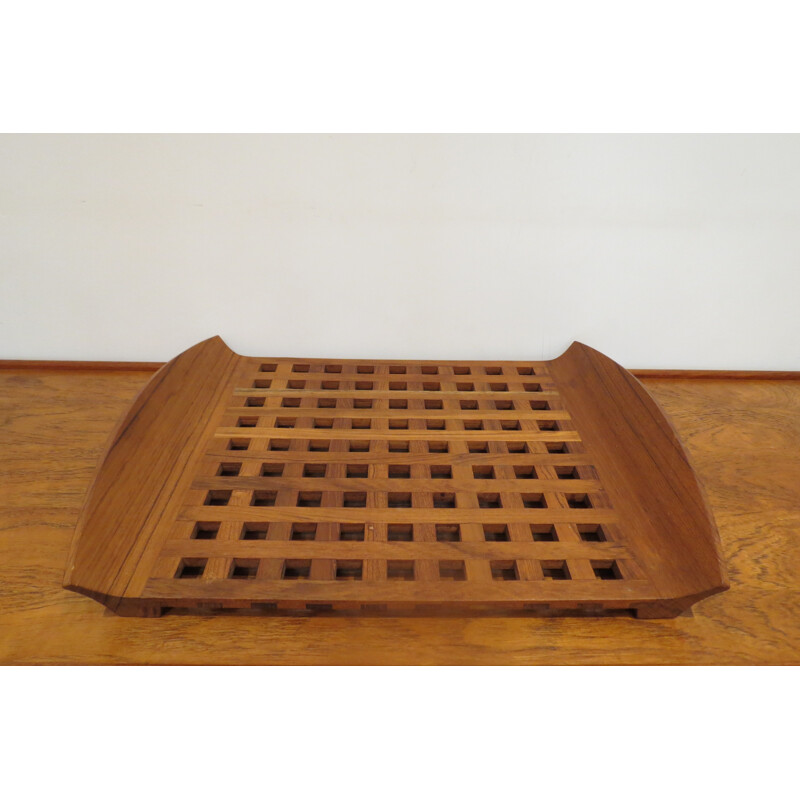 Dansk Design tray in teak with glass inserts, Jens QUISTGAARD - 1960s