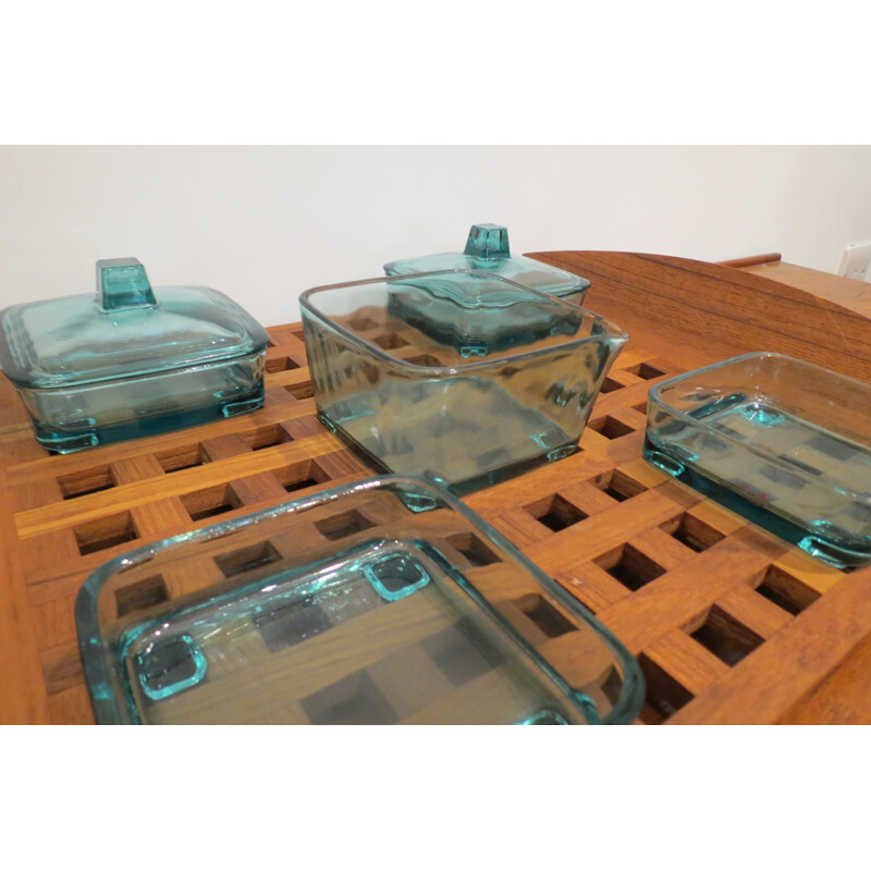 Dansk Design tray in teak with glass inserts, Jens QUISTGAARD - 1960s
