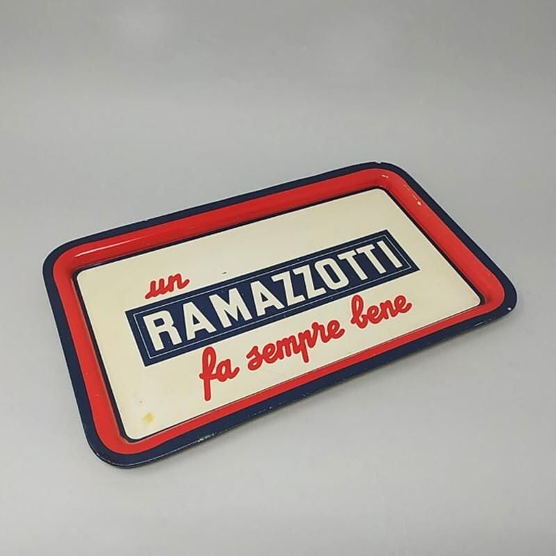 Vintage rectangular Ramazzotti tray, Italian 1960