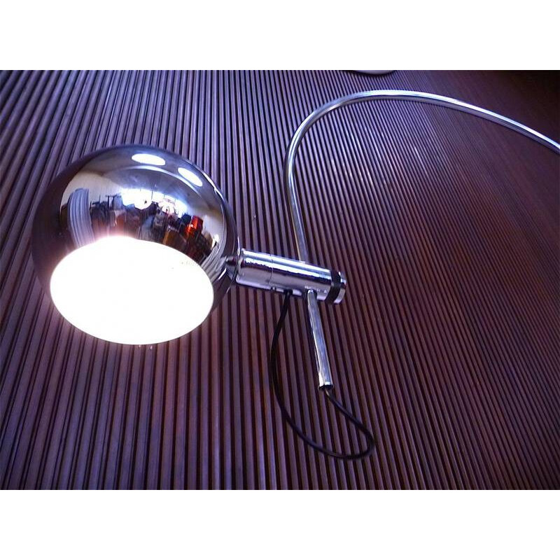 Italian chromed Arc floor Lamp - 1960s