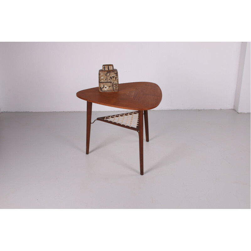 Table d'appoint vintage en teck par Holger Georg Jensen pour Kubus, Danemark 1960