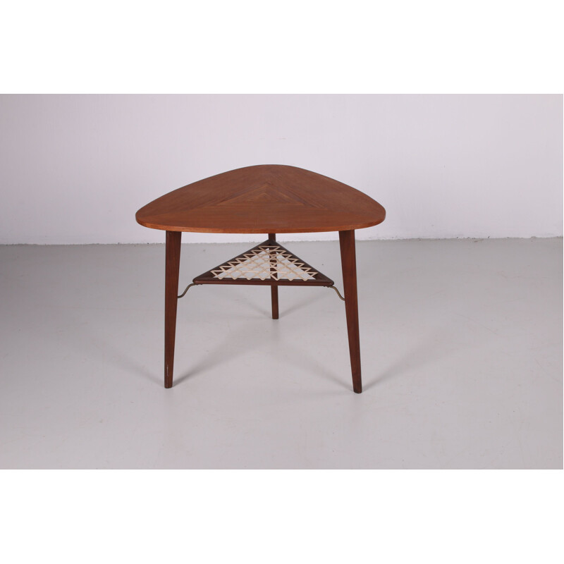 Vintage teak side table by Holger Georg Jensen for Kubus, Denmark 1960