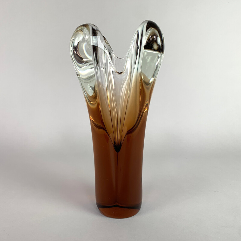 Vintage-Vase aus Kunstglas von Jan Beranek für die Glashütte Skrdlovice 1960