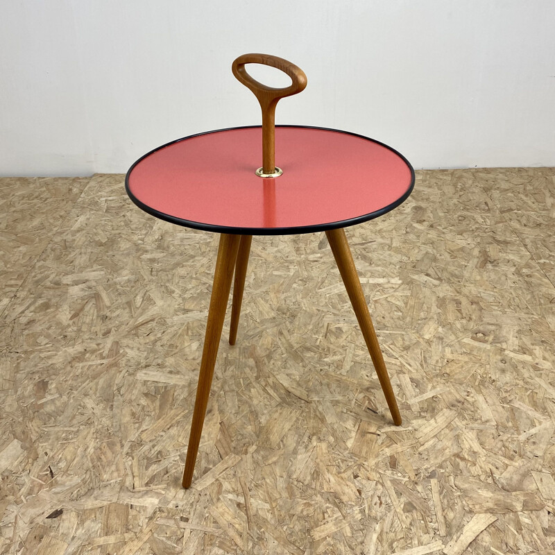 Table d'appoint vintage tripode ronde 1950