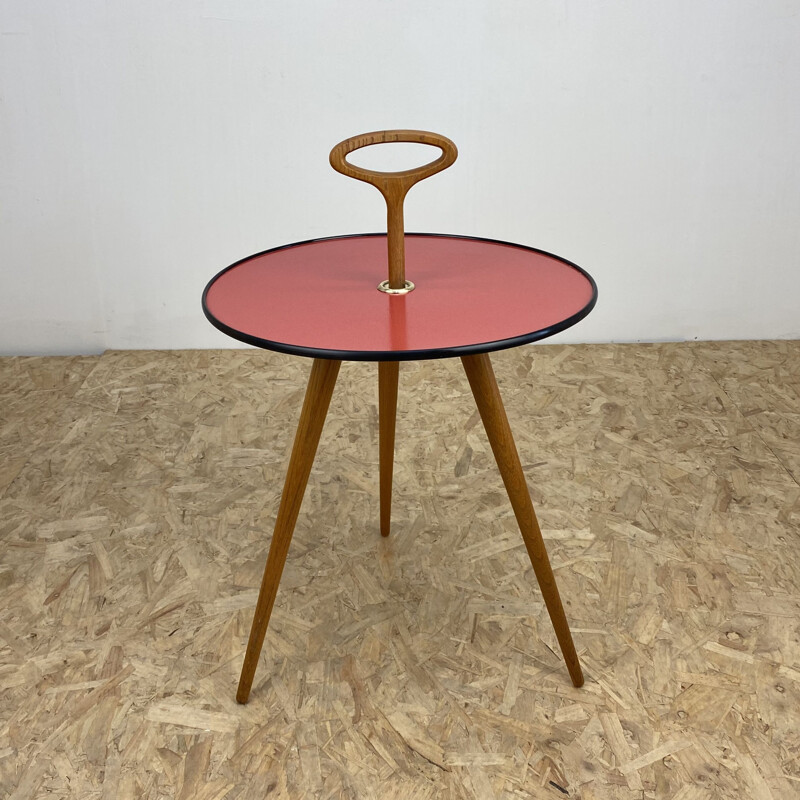 Table d'appoint vintage tripode ronde 1950