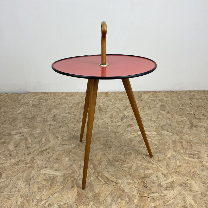 Table d'appoint vintage tripode ronde 1950