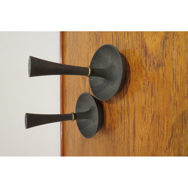 Pair of Dansk candleholders in wrought iron, Jens QUISTGAARD - 1960s