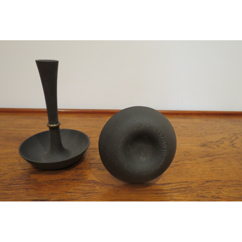 Pair of Dansk candleholders in wrought iron, Jens QUISTGAARD - 1960s