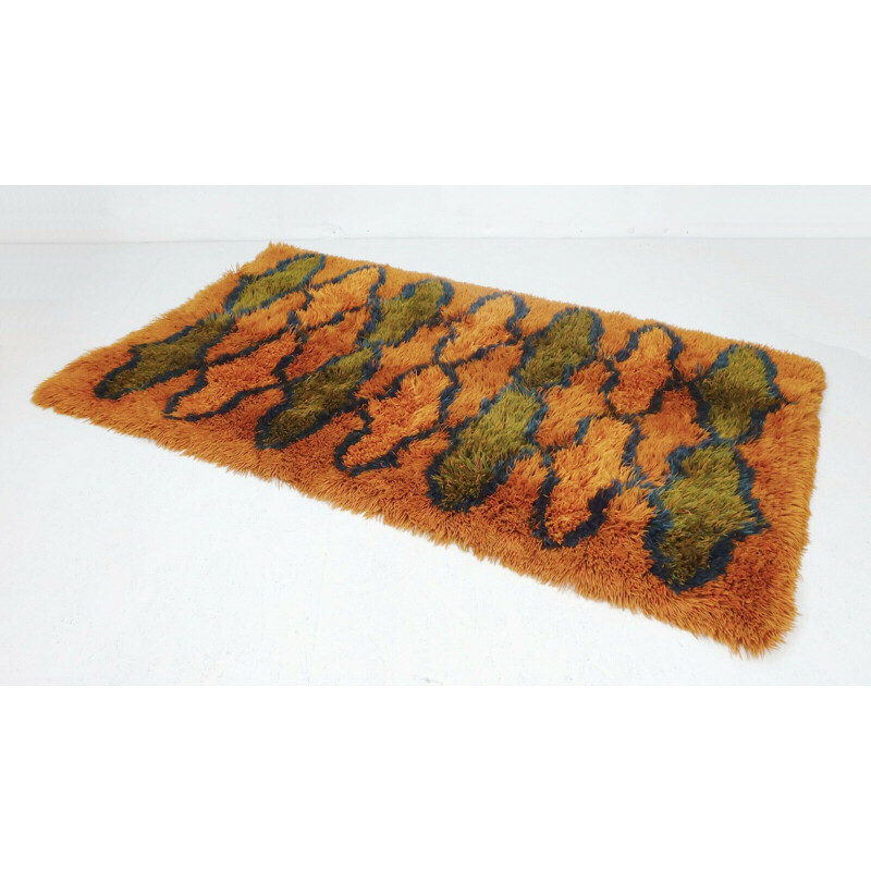 Tapis vintage psychédélique 1970