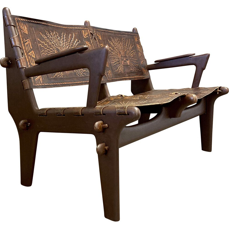 Vintage bench A.Pazmino ecuador 1960