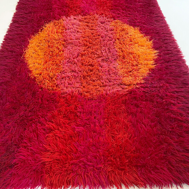 Vintage Pop Art carpet, Sweden 1970