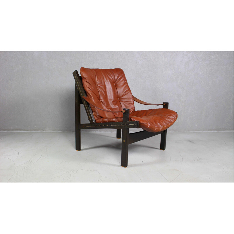 Vintage hunter's lounge chair by Torbjørn Afdal for Bruksbo 1960