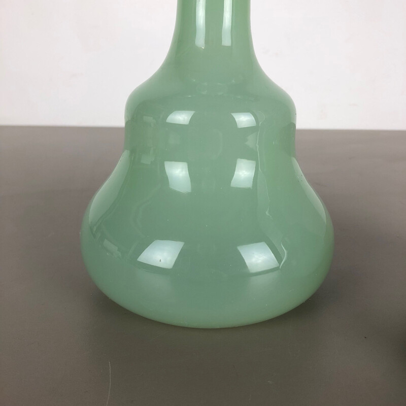 Par de vasos de vidro opalino Murano vintage de Gino Cenedese 1960