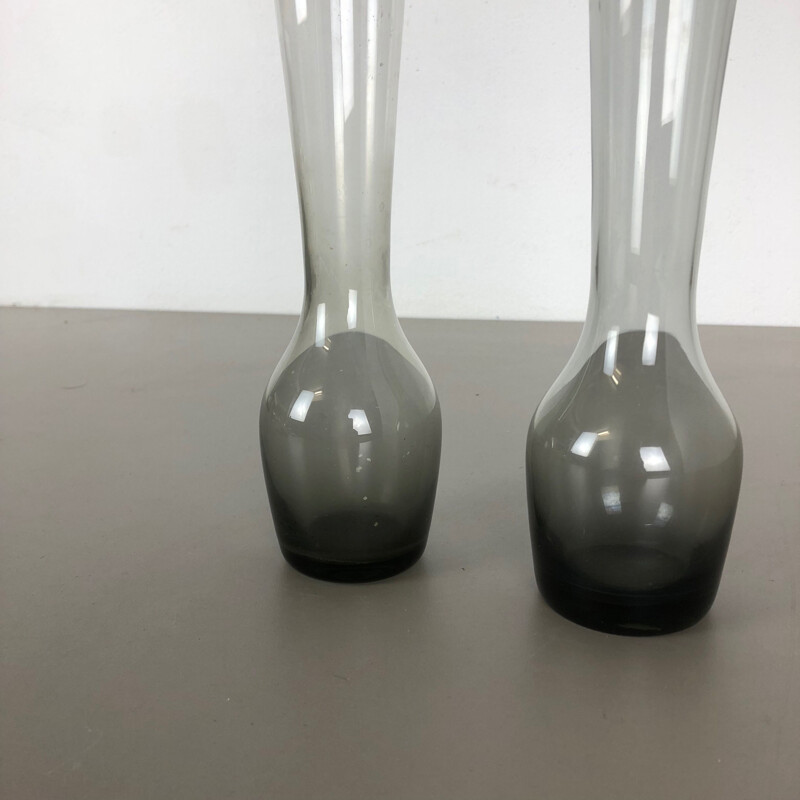 Pair of vintage turmalin vases by Wilhelm Wagenfeld for the Wmf, Germany 1960