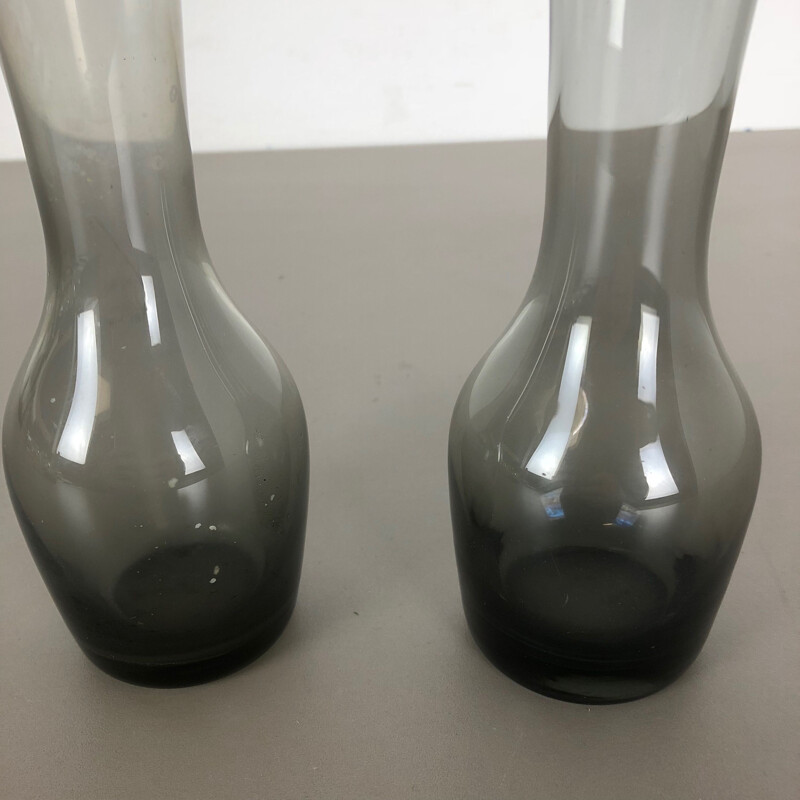 Pair of vintage turmalin vases by Wilhelm Wagenfeld for the Wmf, Germany 1960