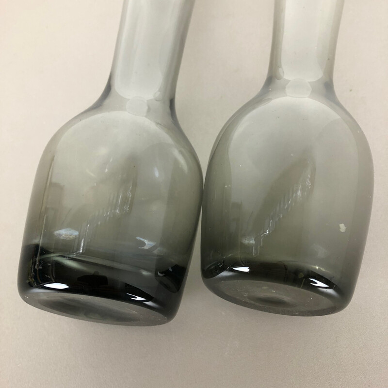 Pair of vintage turmalin vases by Wilhelm Wagenfeld for the Wmf, Germany 1960