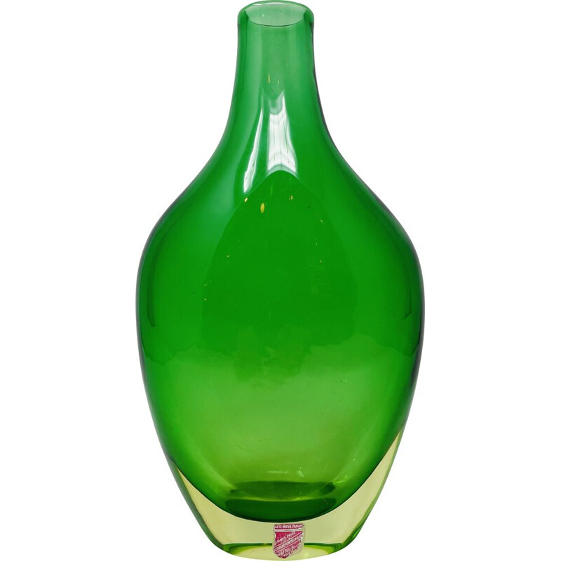 Vase vintage en verre de Murano par Flavio Poli pour Seguso Vetri d'Arte