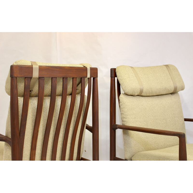 Pair of vintage armchairs Grete Jalk, Denmark 1960