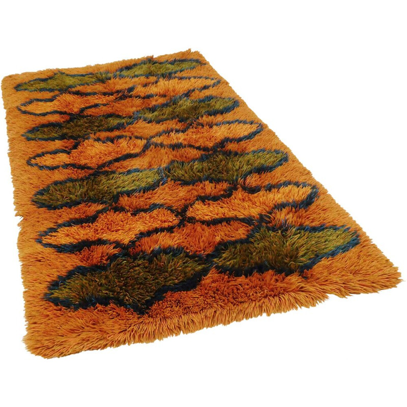 Tapis vintage psychédélique 1970