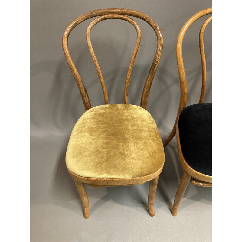 Set of 8 vintage chairs Thonet bistro 1950s