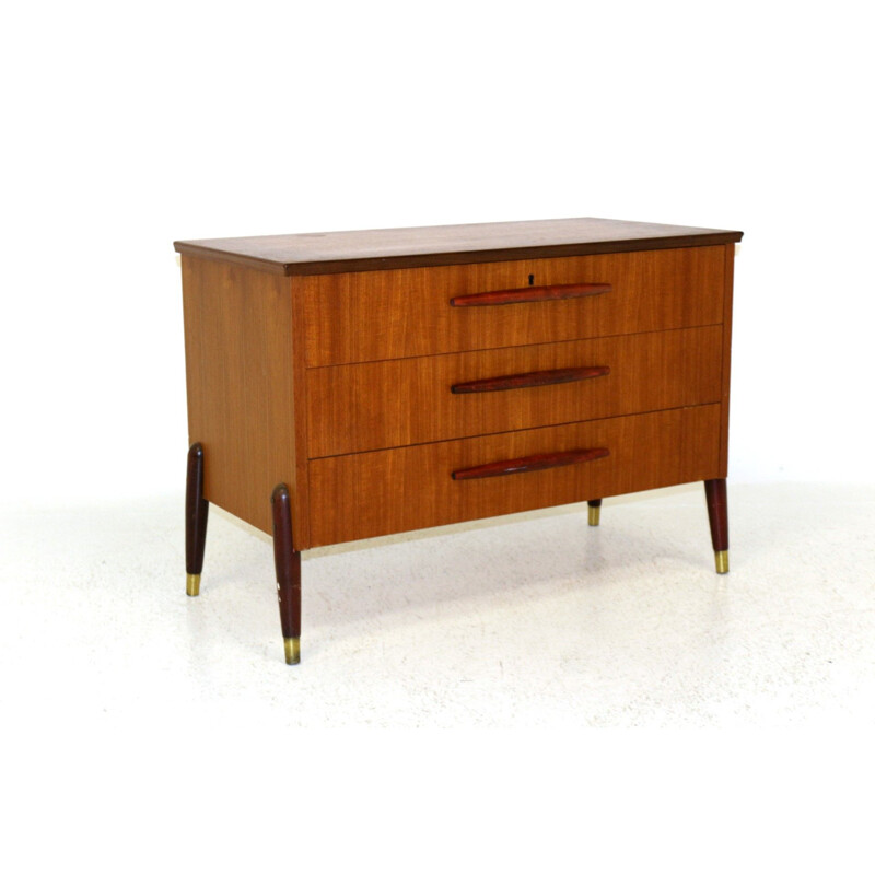 Vintage teak chest of drawers 1950s