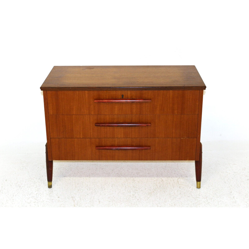 Vintage teak chest of drawers 1950s