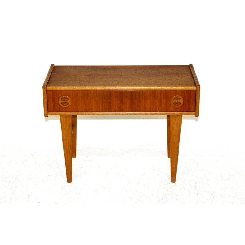 Vintage teak and oak Sweden console 1960s