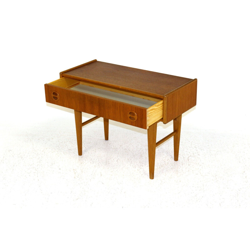 Vintage teak and oak Sweden console 1960s