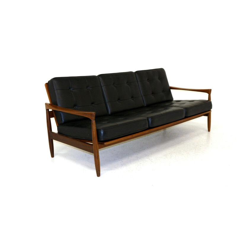 Vintage leather sofa 1960s