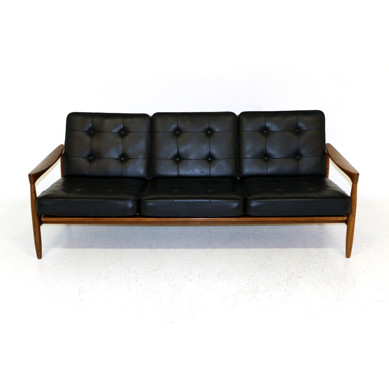 Vintage leather sofa 1960s