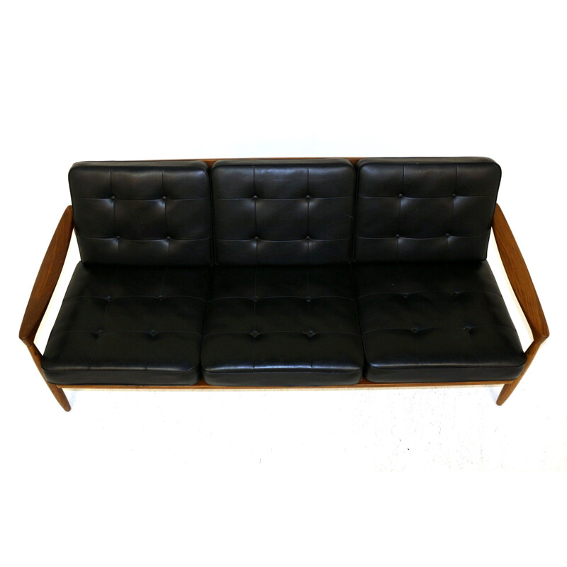 Vintage leather sofa 1960s