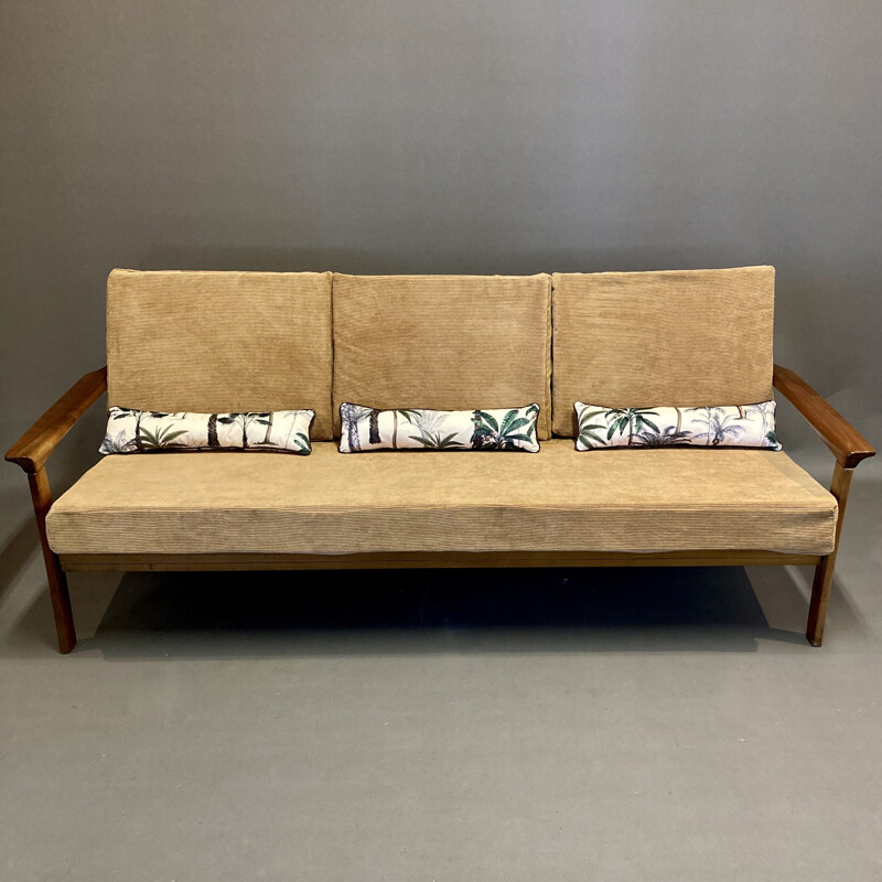 Vintage 3-seater Scandinavian sofa 1950s