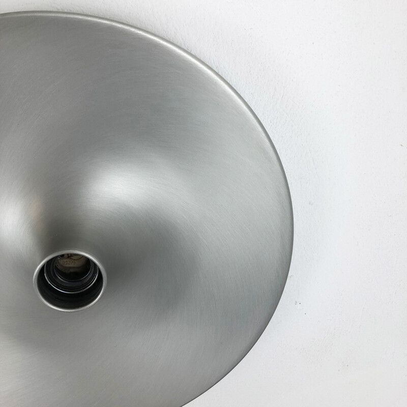 Vintage Silver Charlotte Perriand Disc Wall Light, Staff Lights, Germany 1970s