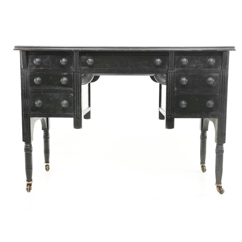 Vintage Victorian Ebonised Writing Desk of E.W. Godwin English 1890s