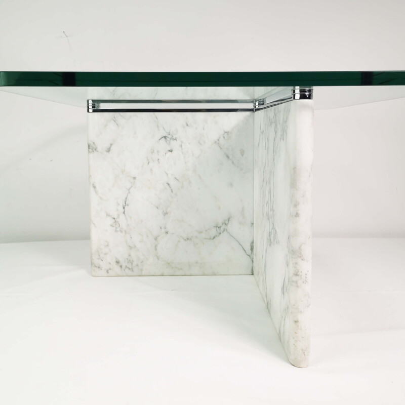 Table basse vintage minimaliste Italie 1980