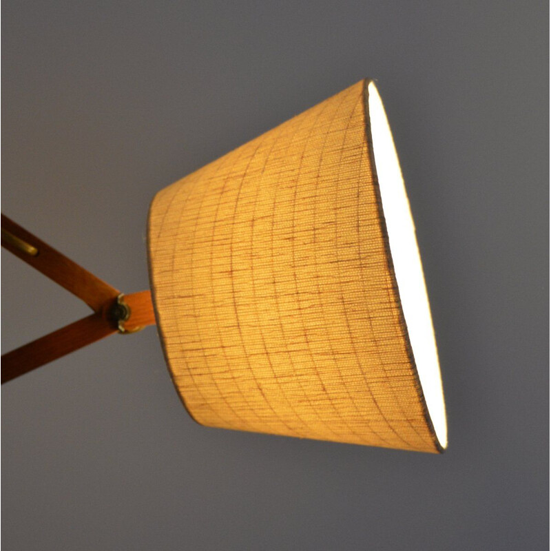 Lampe vintage accordéon scandinave 1950