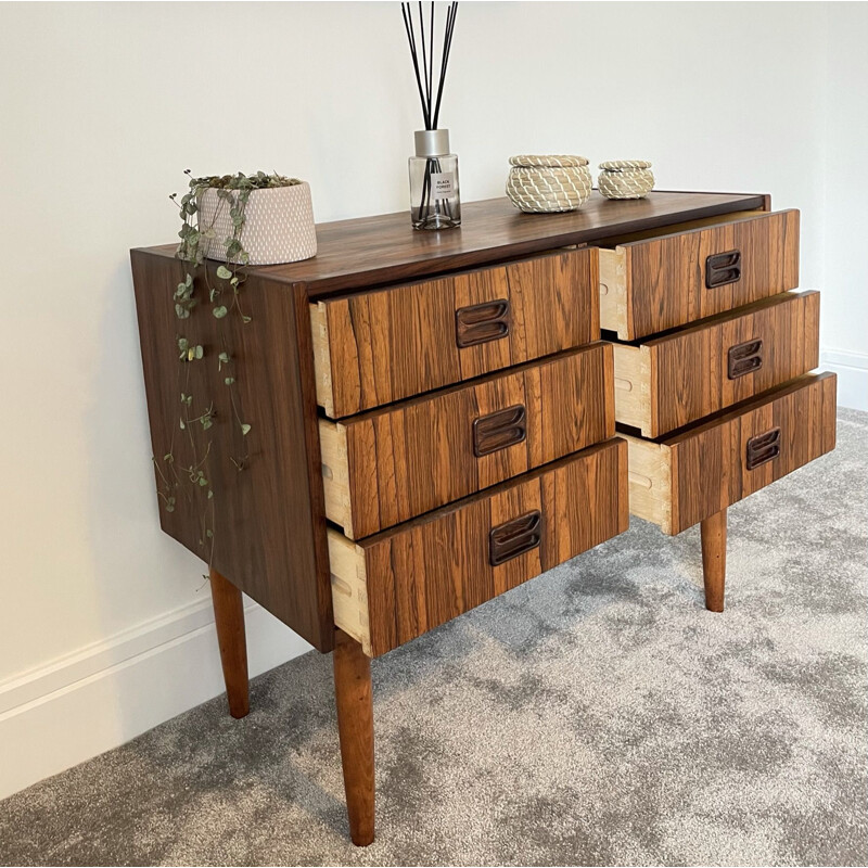 Mid-Century Rosewood 6-Drawer Chest of Drawers Denmark 1960s