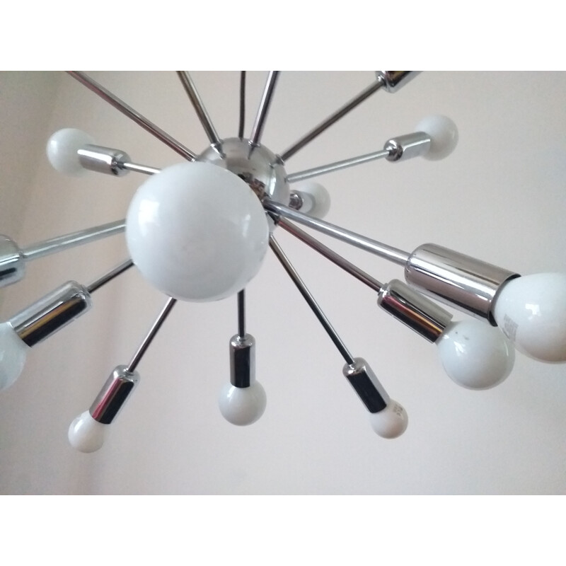 Mid Century Large Chandelier Sputnik Atomic Italy 1970s