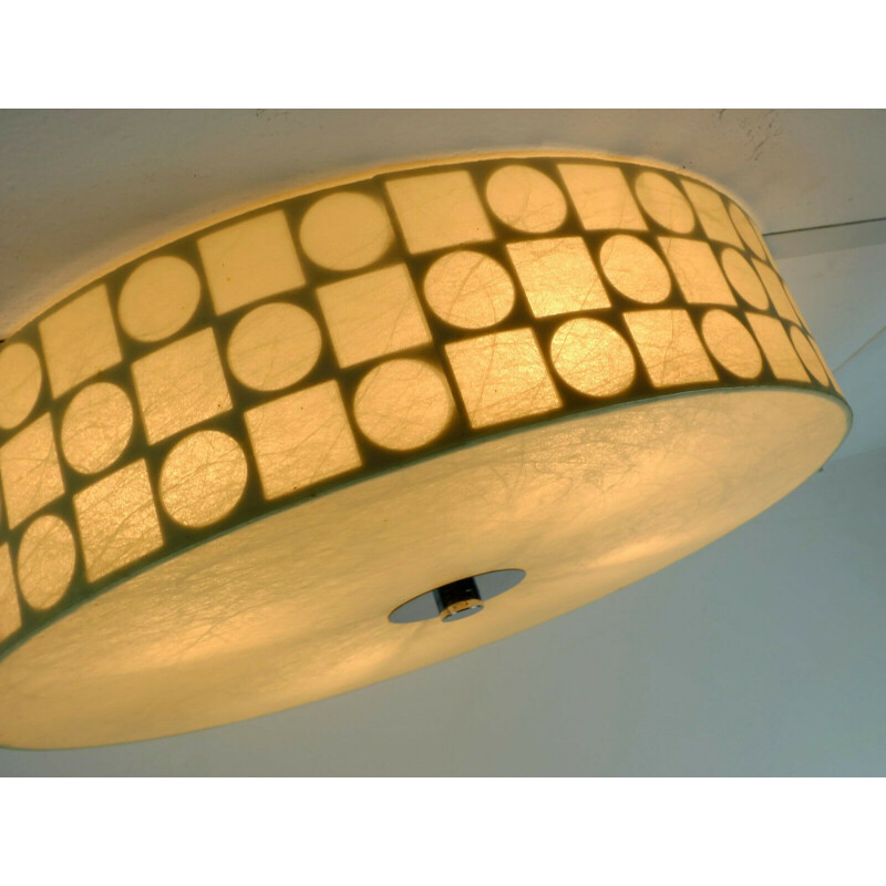 Vintage cocoon Ceiling lamp op art pattern 1960s