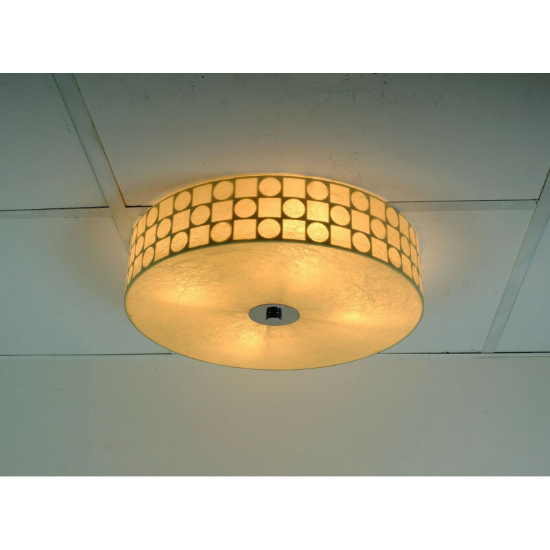 Vintage cocoon Ceiling lamp op art pattern 1960s