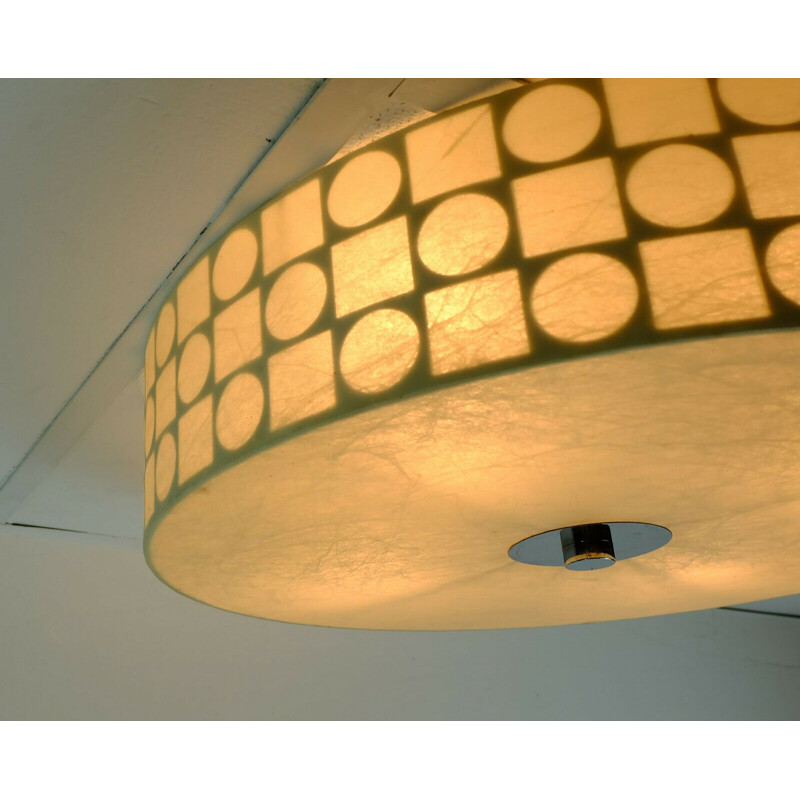 Vintage cocoon Ceiling lamp op art pattern 1960s