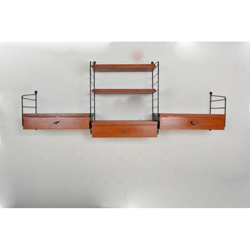 Vintage shelving system Nisse Strinnin Swedish 1960s