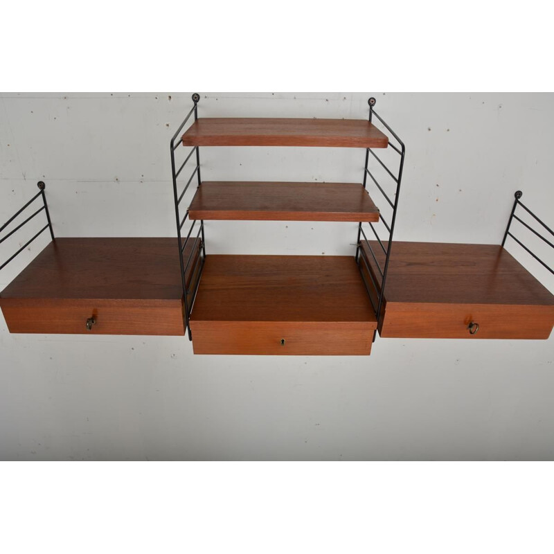 Vintage shelving system Nisse Strinnin Swedish 1960s