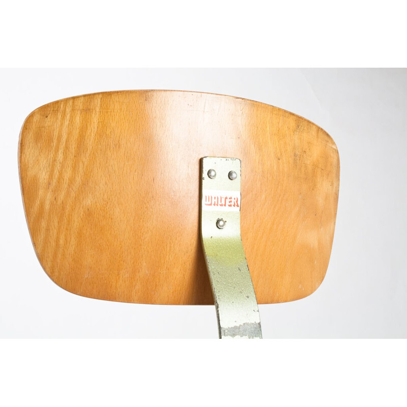 Vintage swivel plywood stools Germany 1960s