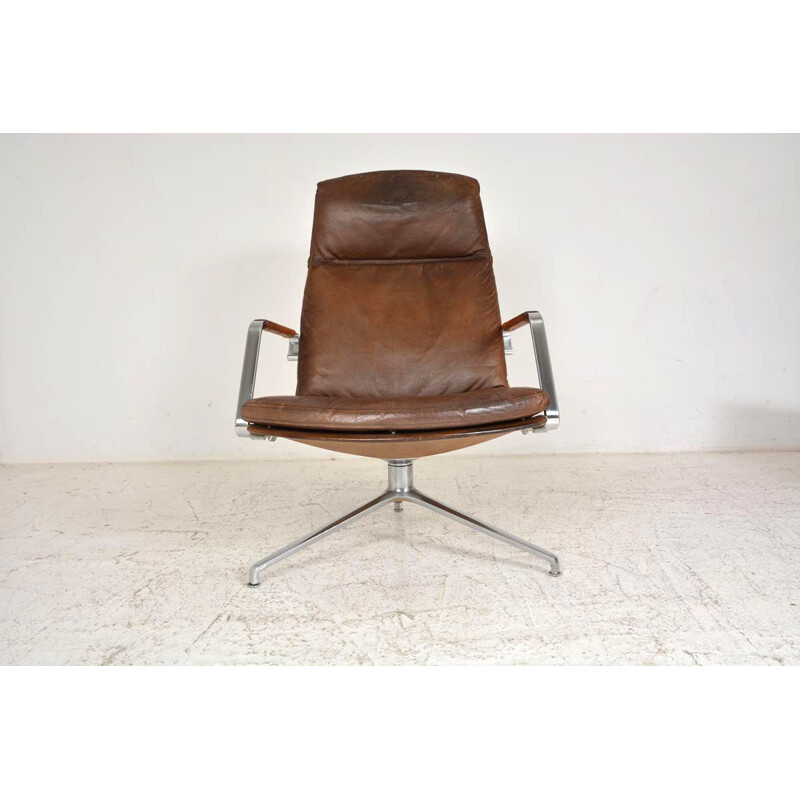 Fauteuil lounge vintage pivotant de Preben Fabricius & Jorgen Kastholm