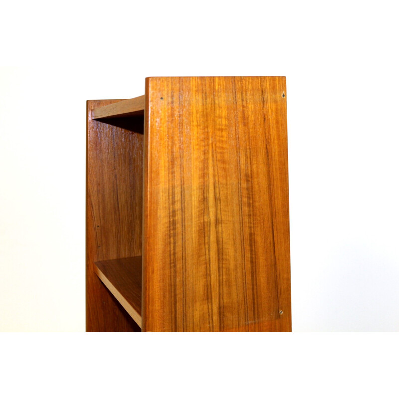 Vintage teak and beech wood bookcase Sweden 1960s