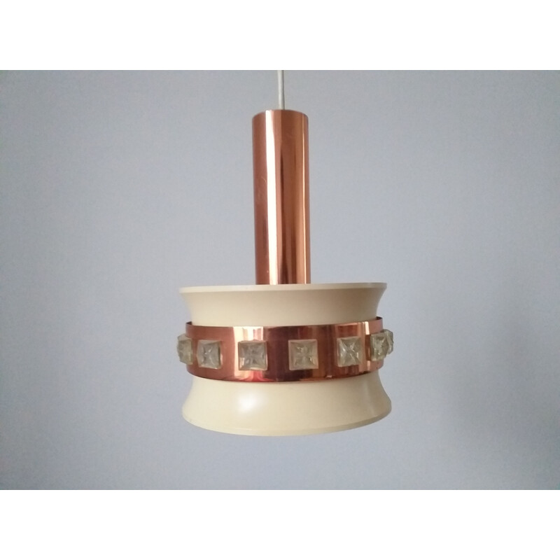 Set of 3 vintage pendant lamps, Sweden 1960