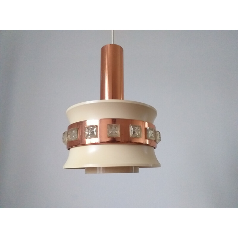 Set of 3 vintage pendant lamps, Sweden 1960