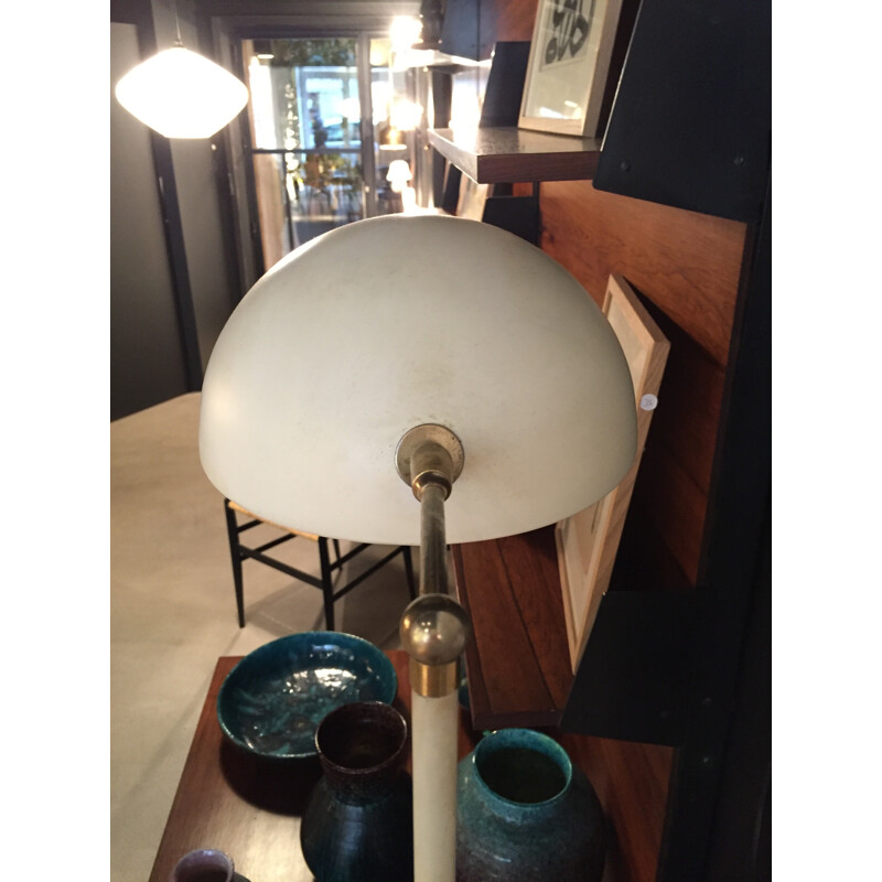 Mid-century floor lamp in metal and brass - 1950s